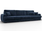 Диван прямой Лига-057 НПБ Лонг, Велюр, TOWER 13 синий