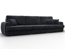 Диван прямой Лига-057 НПБ Лонг, Велюр, TOWER 11 темно-серый