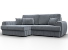 Диван угловой Лига-057 НПБ угол левый, Велюр, TOWER 10 серый