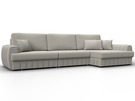Диван угловой Лига-057 НПБ Лонг угол правый, Рогожка, Амур 02 бежевый