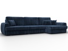 Диван угловой Лига-057 НПБ Лонг угол правый, Велюр, TOWER 13 синий