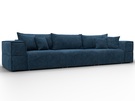 Диван прямой Лига-058 НПБ Лонг, Велюр, BRUT 11 синий