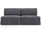 Диван прямой модульный Лига-060 НПБ, Велюр, BRUT 16 темно-серый
