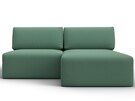 Диван угловой модульный Лига-060 НПБ угол универсальный, Рогожка, Амур 11 зеленый