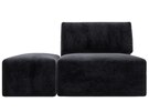 Модули диван и пуф Лига-060 НПБ, Велюр, TOWER 11 темно-серый