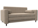 Диван прямой Лига-070, Велюр, SEVEN 729 бежевый