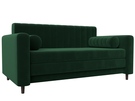 Диван прямой Лига-070, Велюр, SEVEN 626 зеленый