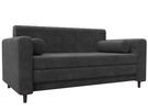 Диван прямой Лига-070, Велюр, BRUT 16 темно-серый