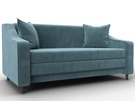 Диван прямой Лига-071, Велюр, SEVEN 113 бирюзовый