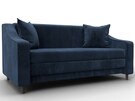 Диван прямой Лига-071, Велюр, TOWER 13 синий