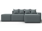 Диван угловой модульный Лига-063 угол правый, Рогожка, Амур 07 серый