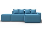 Диван угловой модульный Лига-063 угол правый, Рогожка, Амур 10 голубой