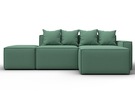 Диван угловой модульный Лига-063 угол правый, Рогожка, Амур 11 зеленый