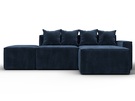 Диван угловой модульный Лига-063 угол правый, Велюр, TOWER 13 синий