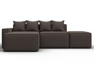 Диван угловой модульный Лига-063 угол левый, Рогожка, Амур 05 коричневый