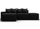 Диван угловой модульный Лига-063 угол левый, Экокожа, GRIFON 18 черный