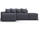Диван угловой модульный Лига-063 угол левый, Экокожа, GRIFON 15 серый