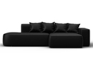 Диван угловой Лига-065 угол правый, Экокожа, GRIFON 18 черный