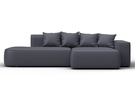 Диван угловой Лига-065 угол правый, Экокожа, GRIFON 15 серый