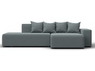 Диван угловой Лига-079 угол правый, Рогожка, Амур 07 серый