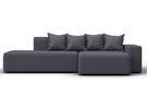 Диван угловой Лига-079 угол правый, Экокожа, GRIFON 15 серый
