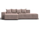 Диван угловой Лига-079 угол левый, Велюр, TOWER 05 бежевый