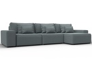 Диван угловой Лига-074 угол универсальный, Рогожка, Амур 07 серый