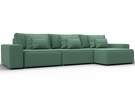 Диван угловой Лига-074 угол универсальный, Рогожка, Амур 11 зеленый