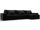 Диван угловой Лига-074 угол универсальный, Экокожа, GRIFON 18 черный