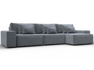 Диван угловой Лига-074 угол универсальный, Велюр, TOWER 10 серый