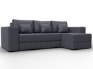 Диван угловой Лига-076 угол универсальный, Экокожа, GRIFON 15 серый