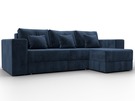 Диван угловой Лига-076 угол универсальный, Велюр, TOWER 13 синий