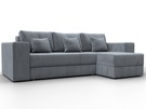 Диван угловой Лига-076 угол универсальный, Велюр, TOWER 10 серый