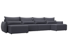 Диван П-образный Лига-051 НПБ Лонг, Экокожа, GRIFON 15 серый