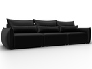 Диван прямой Лига-051 НПБ Лонг, Экокожа, GRIFON 18 черный