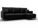 Диван угловой Лига-064 НПБ угол универсальный, Экокожа, GRIFON 18 черный