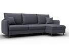 Диван угловой Лига-064 НПБ угол универсальный, Экокожа, GRIFON 15 серый