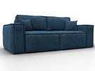 Диван прямой Лига-081 НПБ, Велюр, BRUT 11 синий