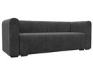 Диван прямой Лига-073, Велюр, BRUT 16 темно-серый