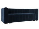 Диван прямой Лига-073, Велюр, TOWER 13 синий