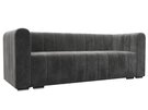 Диван прямой Лига-073, Велюр, TOWER 10 серый