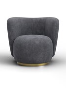 Кресло Лига-072, Велюр, BRUT 16 темно-серый