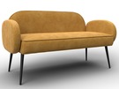 Диван прямой Лига-086, Велюр, BRUT 10 желтый
