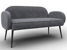 Диван прямой Лига-086, Велюр, BRUT 16 темно-серый