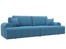 Диван прямой Лига-080, Рогожка, Амур 10 голубой