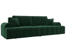Диван прямой Лига-080, Велюр, SEVEN 626 зеленый