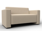Диван прямой Лига-093, Экокожа, Бежевый