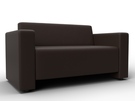 Диван прямой Лига-093, Экокожа, Коричневый