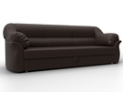Диван прямой Карнелла, Экокожа, Коричневый