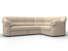 Диван угловой Карнелла правый угол, Экокожа, Бежевый